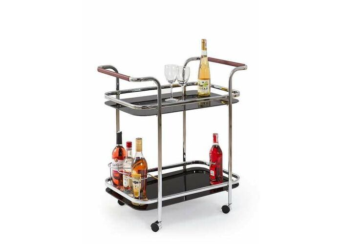 Стол сервировочный HALMAR BAR7 черный/хром