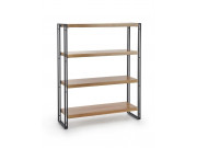 Стеллаж HALMAR BOLIVAR REG1 дуб золотой/черны..