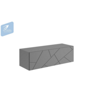 Тумба МК Стиль ГРАНЖ ТМ-004 серый шифер/графит софт