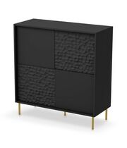 Комод HALMAR BULLET KM-2 черный/золотой