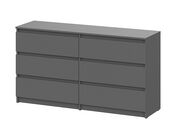 Комод NN Мебель (МС Денвер К) Графит серый, 6..