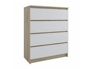 Комод ДСВ (МС Мори) МК 800.4 Сонома/Белый..