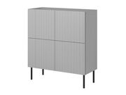 Комод HALMAR ASENSIO KM-2 светло-серый/черный..