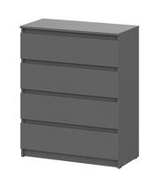 Комод NN Мебель (МС Денвер К) Графит серый, 4 ящ.