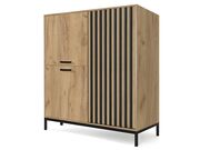 Комод HALMAR LAMINO KM-2 дуб крафт/черный..