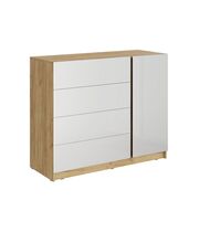 Комод МК Стиль БОСТОН КМ-001 МДФ дуб крафт золотой /глянцевая белый