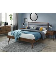 Кровать HALMAR ORLANDO серый/орех, 160/200