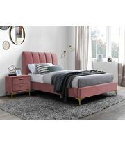 Кровать SIGNAL MIRAGE Velvet tap. 185 античный розовый/золотой, 90/200