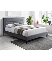 Кровать SIGNAL MALAGA Velvet Bluvel 14 серый/черный 140/200