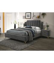 Кровать SIGNAL MONAKO Velvet Bluvel 14 серый/золотой 160/200