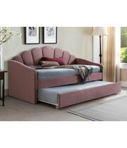 Кровать SIGNAL BELLA Velvet Bluvel 52 античный розовый 90/200