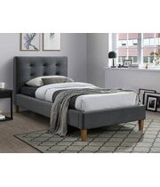 Кровать SIGNAL TEXAS Velvet Bluvel 14 серый/дуб 90/200