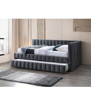 Кровать SIGNAL ALFIE Velvet Bluvel 14 темно-серый, 120/200