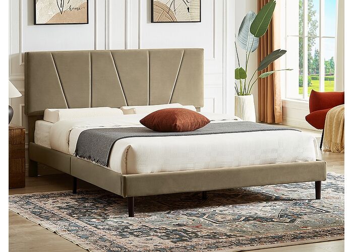 Кровать SIGNAL SAVANA Velvet Bluvel 28 бежевый, 120/200