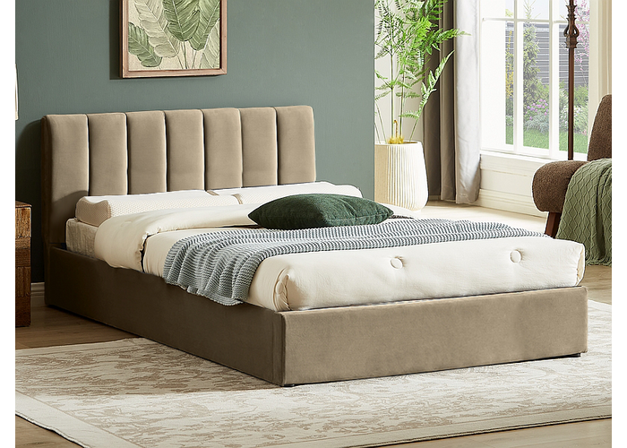 Кровать SIGNAL MONTREAL Velvet Bluvel 28 бежевый, 120/200