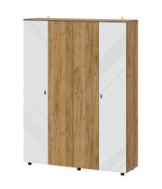 Шкаф NN Мебель (МС Байкал К) Дуб Золотой/Белый матовый, четырехстворчатый (SAFE)