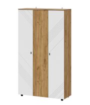 Шкаф NN Мебель (МС Байкал К) Дуб Золотой/Белый матовый, трехстворчатый (SAFE)