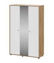 Шкаф SV-МЕБЕЛЬ (МС Милан К) Дуб Золотой/Белый/Белый Матовый, трехстворчатый