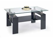 Стол журнальный HALMAR DIANA H прозрачный/чер..