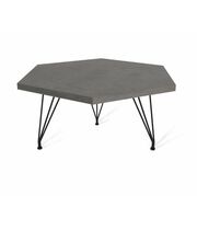 Стол журнальный Sheffilton  SHT-TU29/H36/TT20 ЛДСП 70 артикул Сж-122 черный м./бетон чикаго т. серый