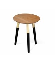 Стол журнальный Sheffilton SHT-CT17 артикул SHT-СТЖ5 дуб весенний/черное дерево/латунь