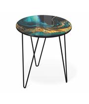 Стол журнальный Sheffilton SHT-CT27 королевский синий/черный муар