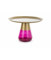 Стол журнальный SIGNAL TIFFANY B золотой/фиолетовый, 70/43