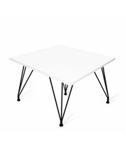 Стол журнальный Sheffilton SHT-TU29/H36/ЛДСП 60/60 артикул Сж-103 черный муар/белый