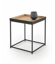 Стол журнальный HALMAR YAVA дуб натуральный/черный, 42/49