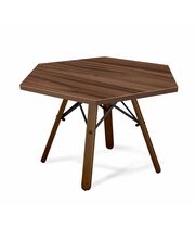 Стол журнальный Sheffilton SHT-S70/ЛДСП 70 темный орех/черный муар/орех тьеполо