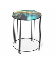 Стол журнальный Sheffilton SHT-CT53 королевский синий/черный муар