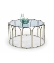 Стол журнальный HALMAR OLIVIA дымчатый/хром, 81/47