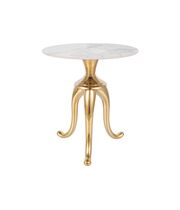 Стол журнальный SIGNAL SNAKE белый/золотой 48/55