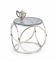 Стол журнальный HALMAR VENUS-S дымчатый/хром, 50/55