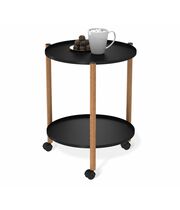 Стол журнальный Sheffilton SHT-CT62 черный муар/светлый орех