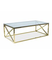 Стол журнальный SIGNAL ELISE A дымчатый/золотой, 120/60/40