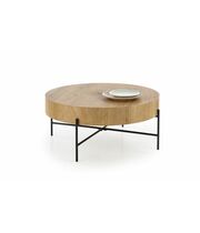 Стол журнальный HALMAR BROOKLYN дуб натуральный/черный, 80/37