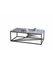 Стол журнальный HALMAR INFINITY 2 серый мрамор/черный, 120/60/45