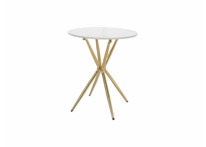 Стол журнальный SIGNAL AZALIA Ceramic белый/золотой, 50/60