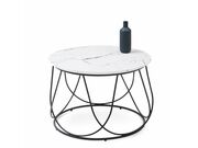 Стол журнальный HALMAR NUBIRA белый мрамор/че..