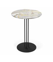 Стол журнальный Sheffilton SHT-CT55/H43 золотистый пепел/черный муар