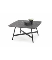 Стол журнальный HALMAR FERRARA серый мрамор/черный, 75/41