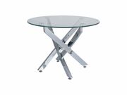Стол журнальный SIGNAL AGIS A прозрачный/хром..