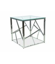 Стол журнальный SIGNAL ESCADA B прозрачный/хром, 55/55/55