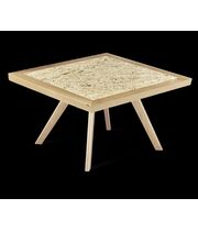 Стол журнальный Sheffilton SHT-S39/70/70 ДУБ/OSB прозрачный лак