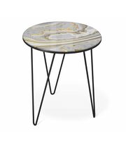 Стол журнальный Sheffilton SHT-CT27 золотистый пепел/черный муар