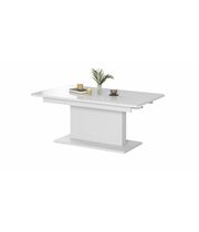 Стол-трансформер HALMAR BUSETTI раскладной, белый мат/белый мат, 126-167/70/56-74