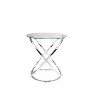 Стол журнальный SIGNAL EOS C прозрачный/хром