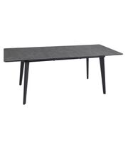 Стол обеденный SIGNAL RENE серый мрамор/черный, 160-200/90