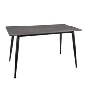 Стол обеденный SIGNAL RION серый лак/черный, 130/70/76